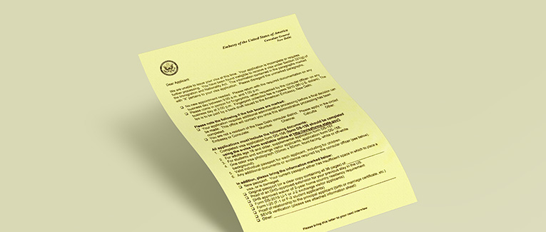 ABD Vizesi Sarı Kağıt 221g